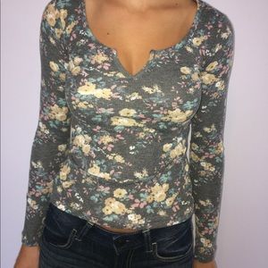 Long sleeve floral top