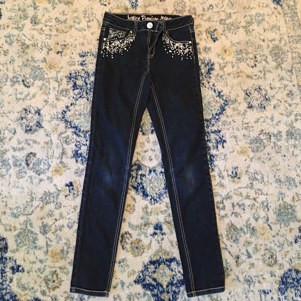 Justice girls bling jeans size 12 regular