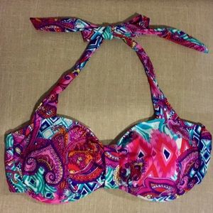 Multicolor, boho, bikini top