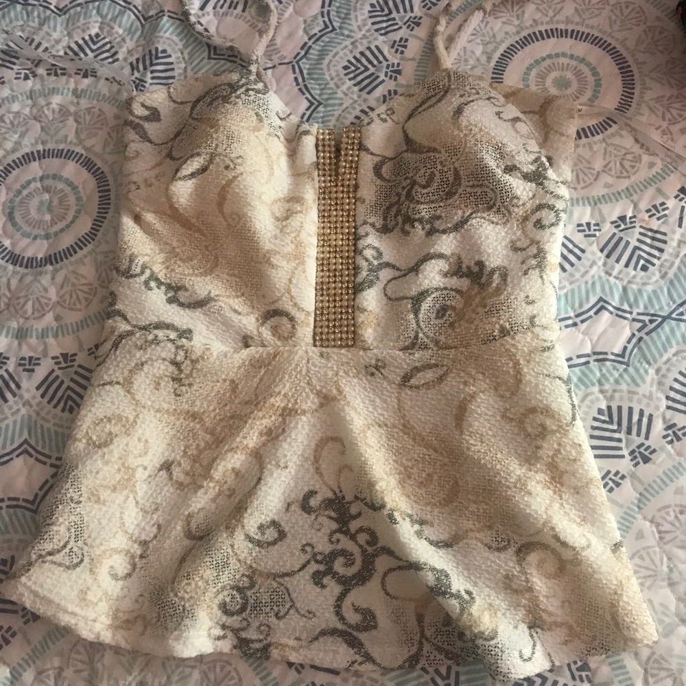 White and gold top