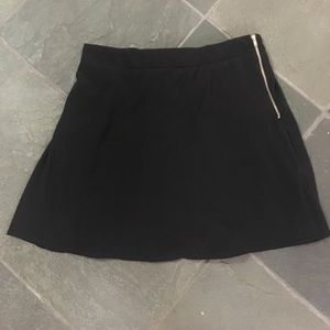 Black mini a line skirt