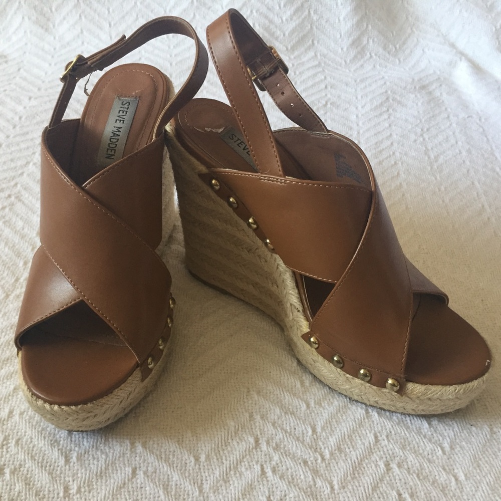 Brown Steve Madden Wedge Sandals