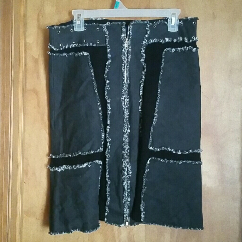 Denim Patchwork Skirt