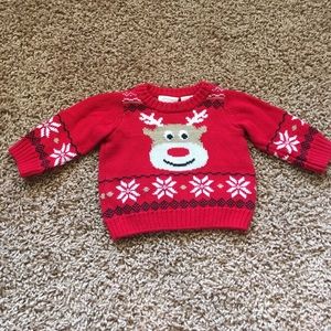 Newborn reindeer sweater