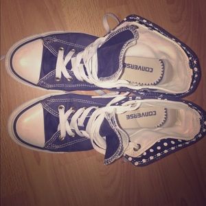 Double Dotted Navy all star Converse