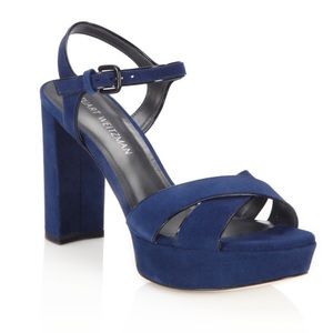 Stuart Weitzman Suede sandals in Aqua size 7