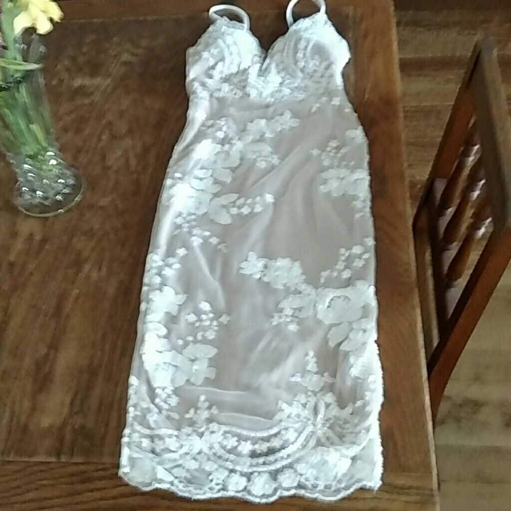 White sequined dress