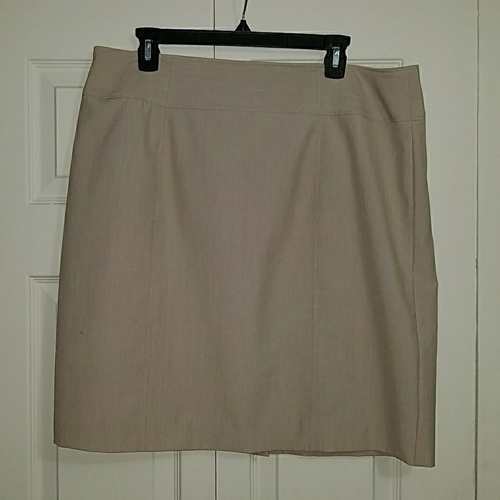 Tan Khaki Pencil Skirt