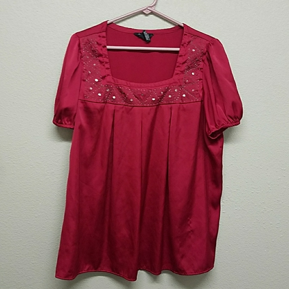 Red smooth blouse