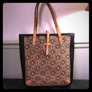 BROOKS BROTHERS LEATHER TOTE