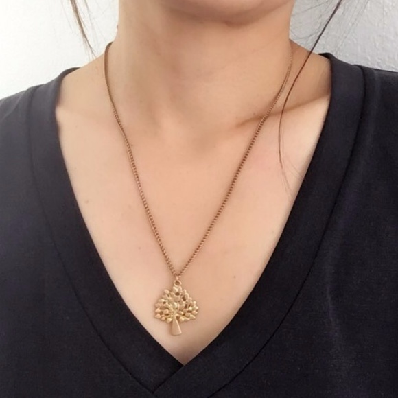 Unique Handmade Gold / Silver Tree Charm Necklac - Picture 2 of 7