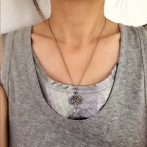 Unique Handmade Gold / Silver Tree Charm Necklac - Picture 3 of 7