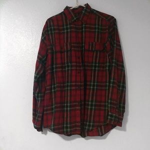 Red, Blue, White, and Yellow Oversized Flannel