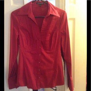 Express button down red