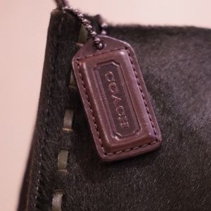 Dark Green Coach Calf Hair Bag