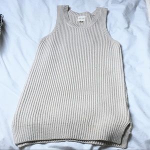 Urban Outfitters Ivory Sleeveless Sweater Dress