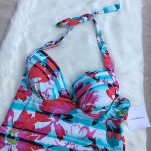 NWT! Croft & Burrow Floral Swim Top