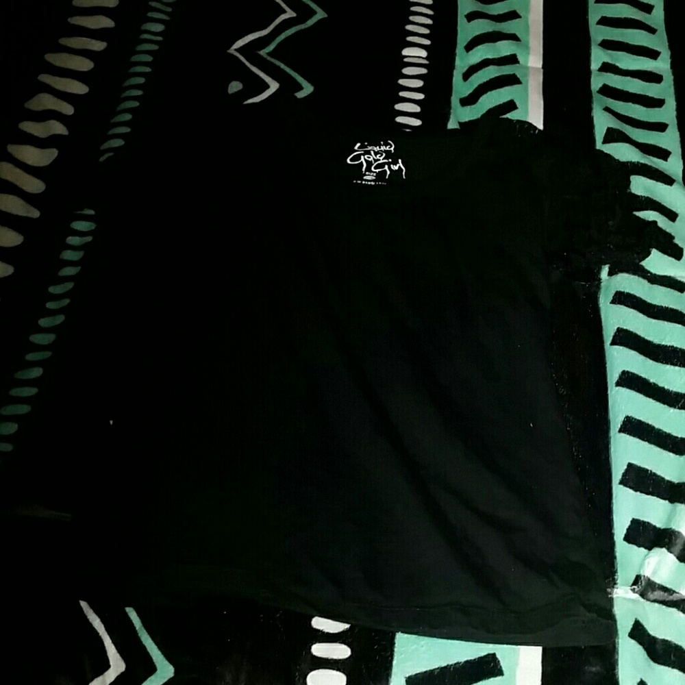 Black shirt with lace sleeves