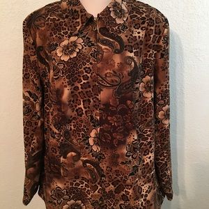 Notations Plus Size Zipper Front Jacket 2X