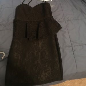 Flattering black lace dress