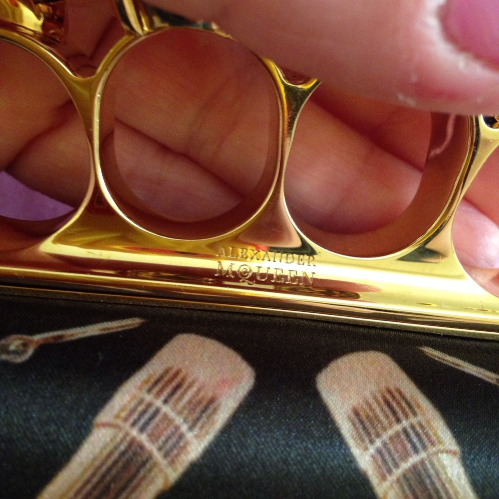 NWOT Auth. Alexander McQueen Obsession Clutch - Picture 4 of 8
