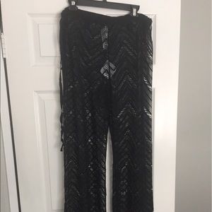 Fabletics Black Sheer Beach Pants