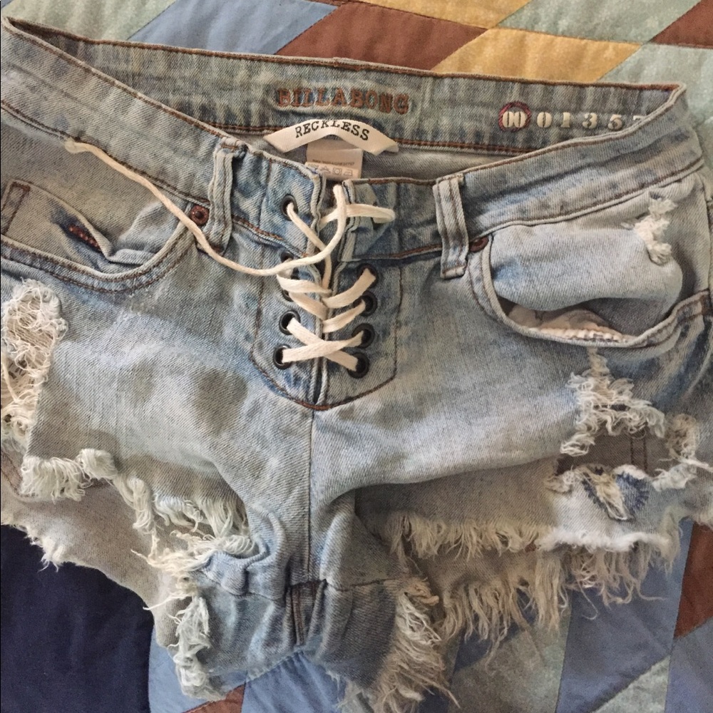 Billabong lace cutoff shorts