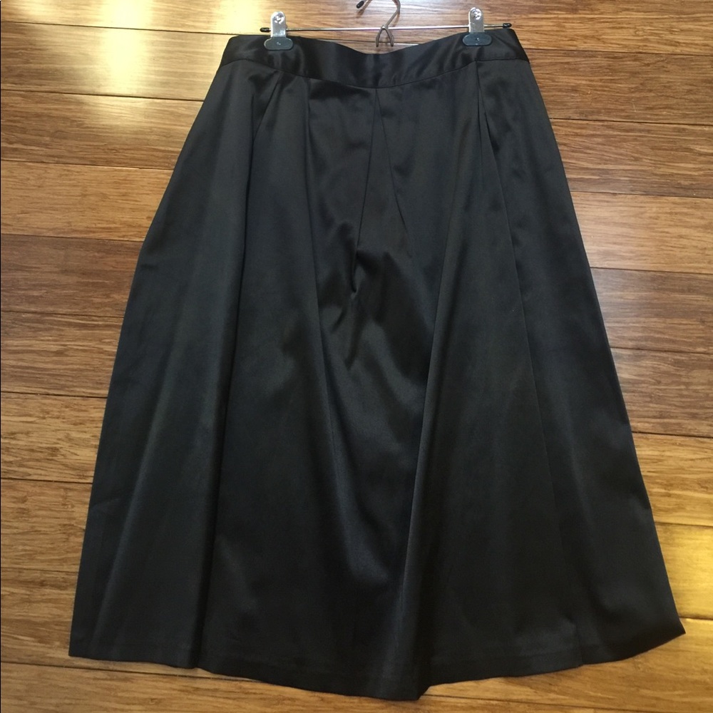 Black satin skirt