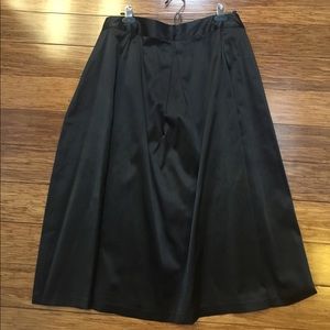 Black satin skirt