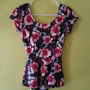 Floral peplum top
