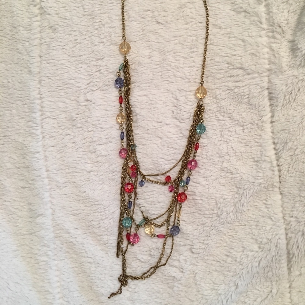 Multicolored necklace and bracelet set