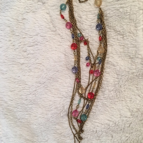 Multicolored necklace and bracelet set - Picture 2 of 4