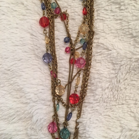 Multicolored necklace and bracelet set - Picture 3 of 4