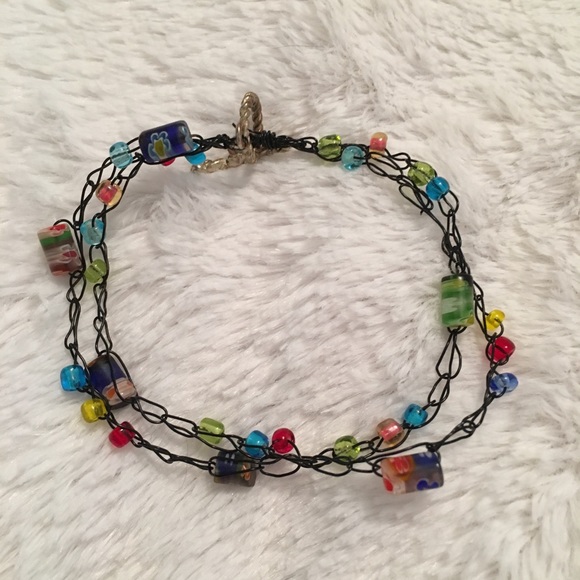 Multicolored necklace and bracelet set - Picture 4 of 4