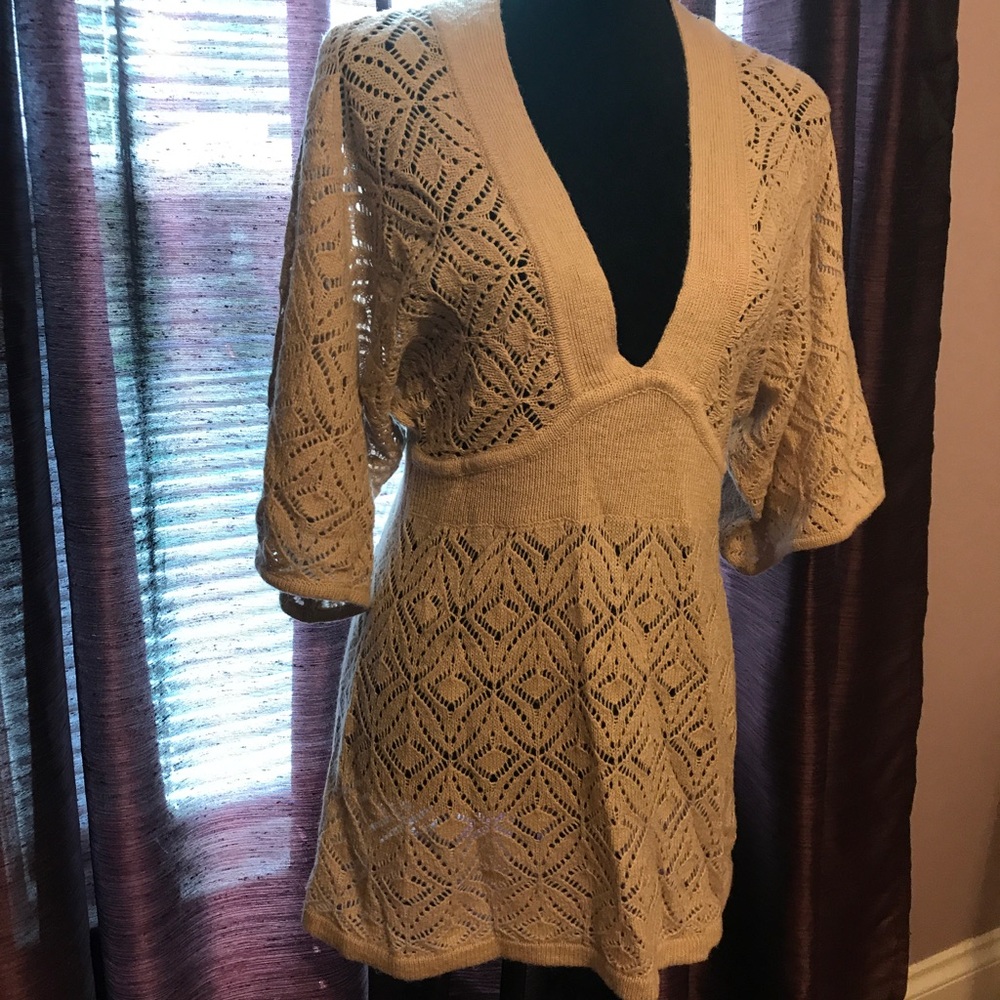 Peach tunic sweater