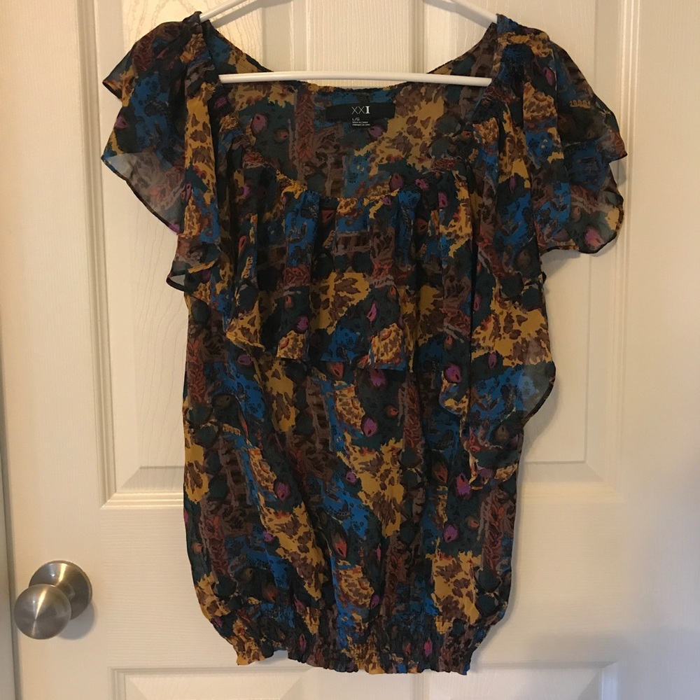 Floral Semi-Sheer Top