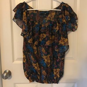 Floral Semi-Sheer Top