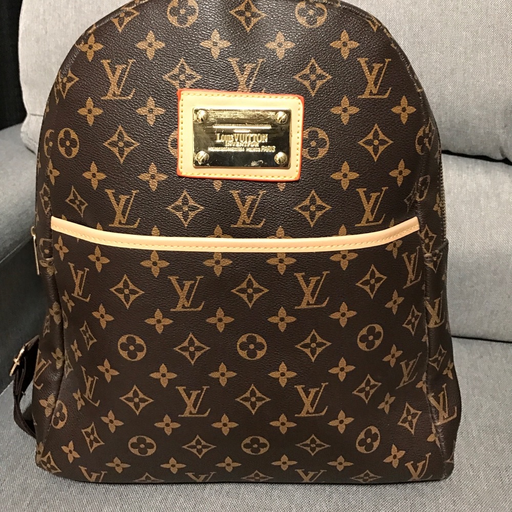 Brown monogram backpack