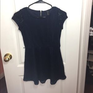 Navy Blue Lace Dress