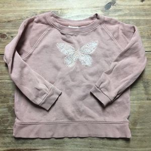 Zara girl size 4 butterfly embroidered sweatshirt