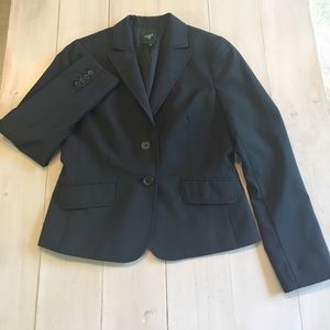 J.Crew Factory Black Wool Suiting Jacket Size 8