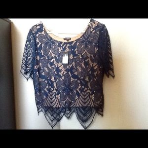 Express All Over Lace Tee
