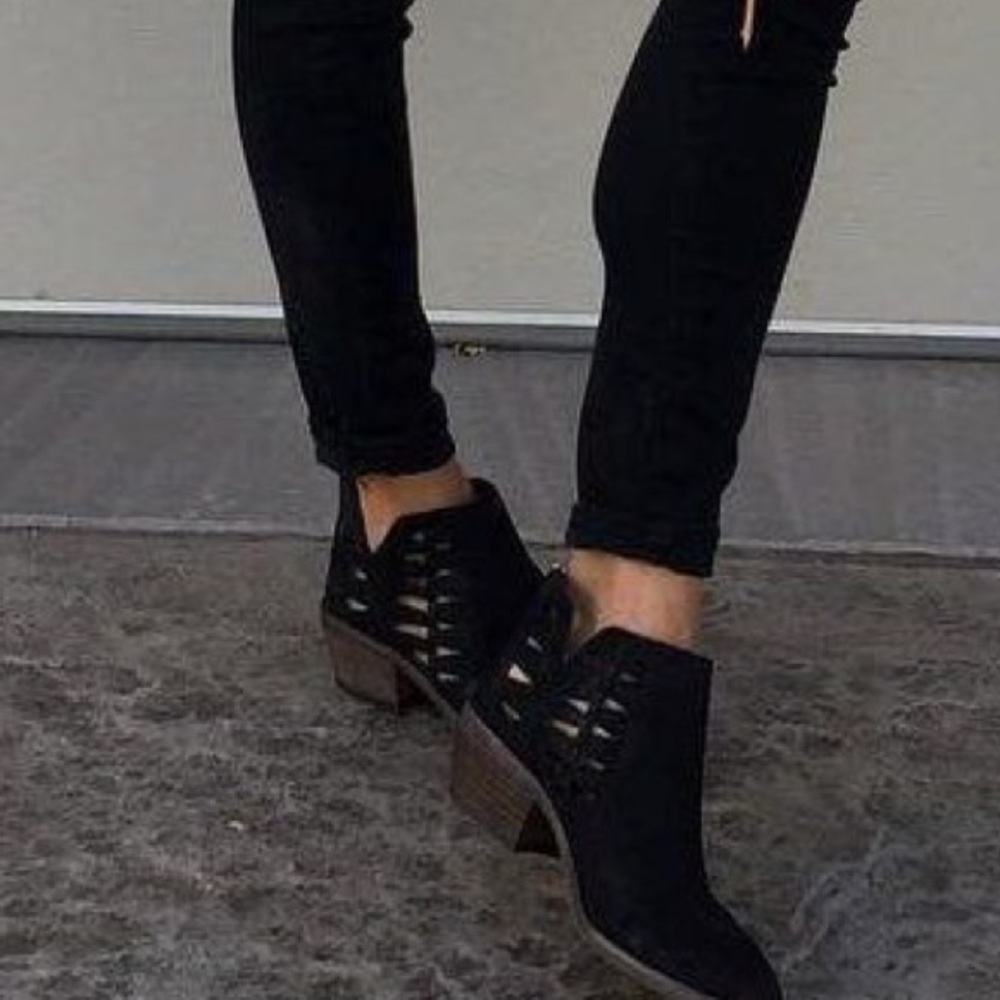 Black Cut out Booties - Picture 8 of 8