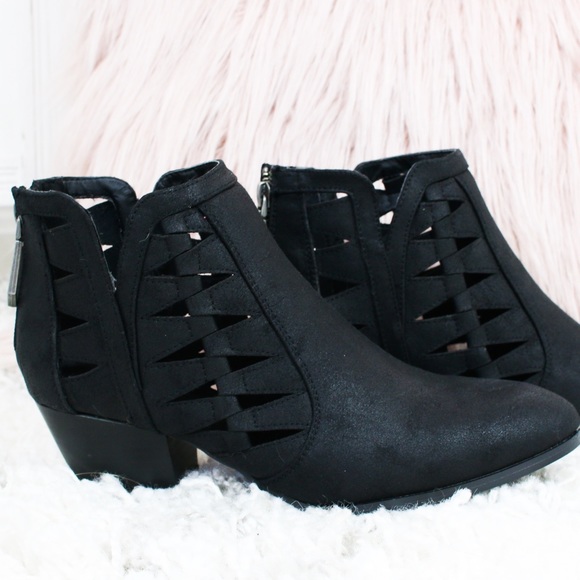 Black Cut out Booties - Picture 5 of 8