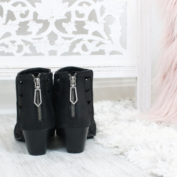 Black Cut out Booties - Picture 7 of 8
