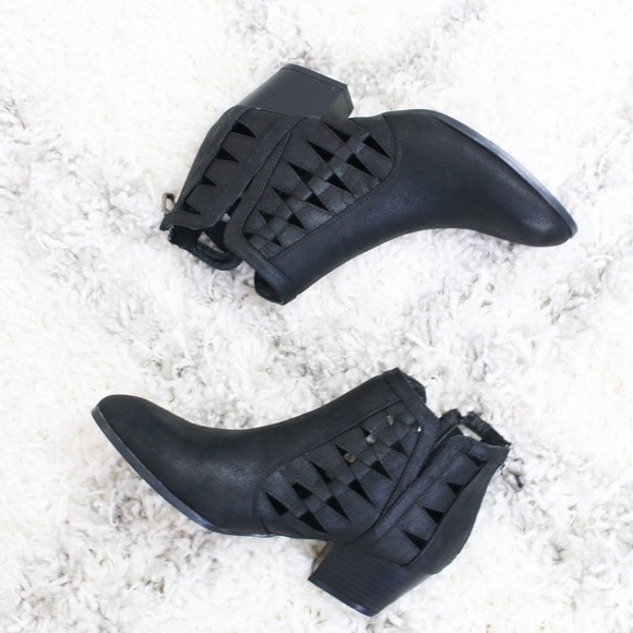 Black Cut out Booties - Picture 3 of 8
