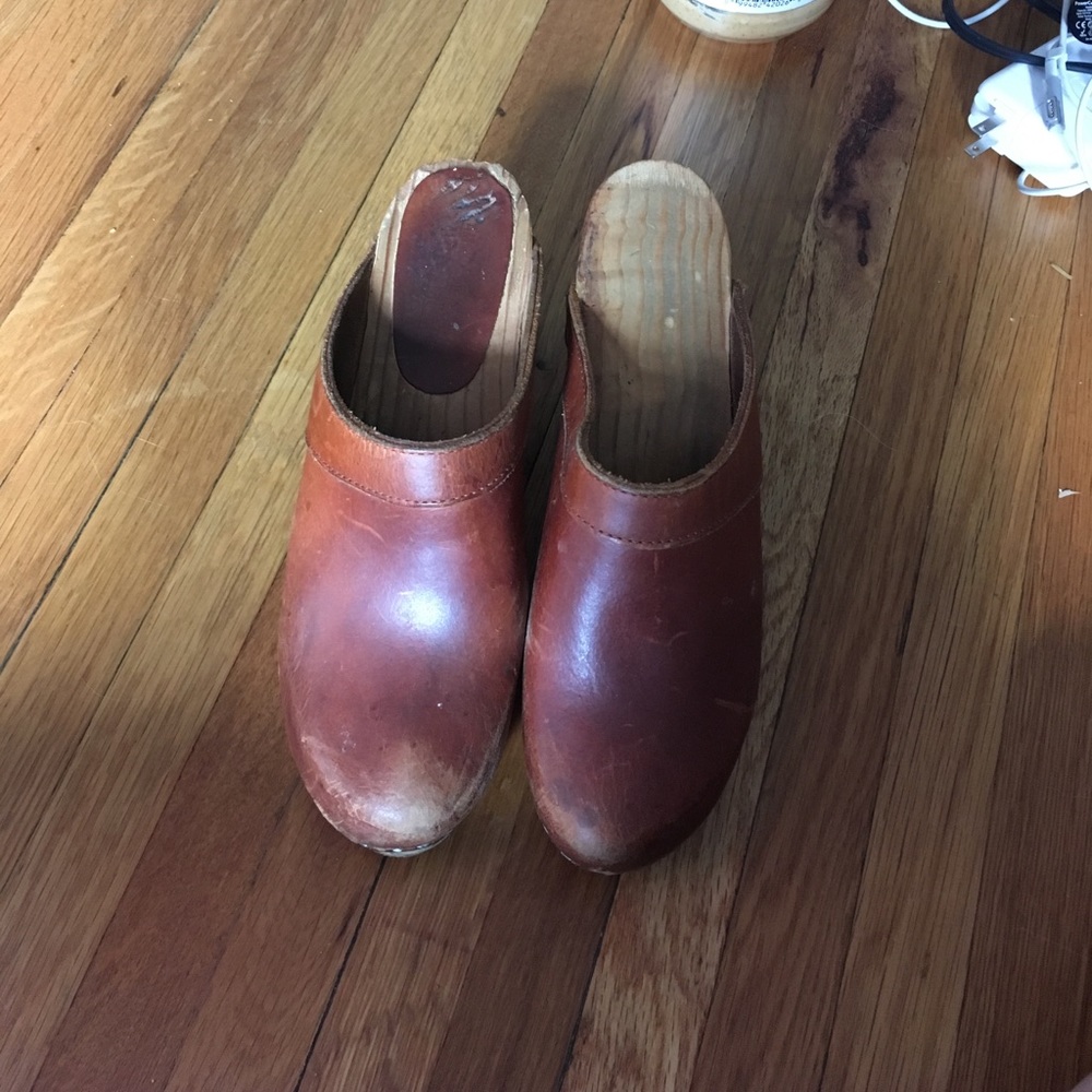 American Apparel Leather Clogs