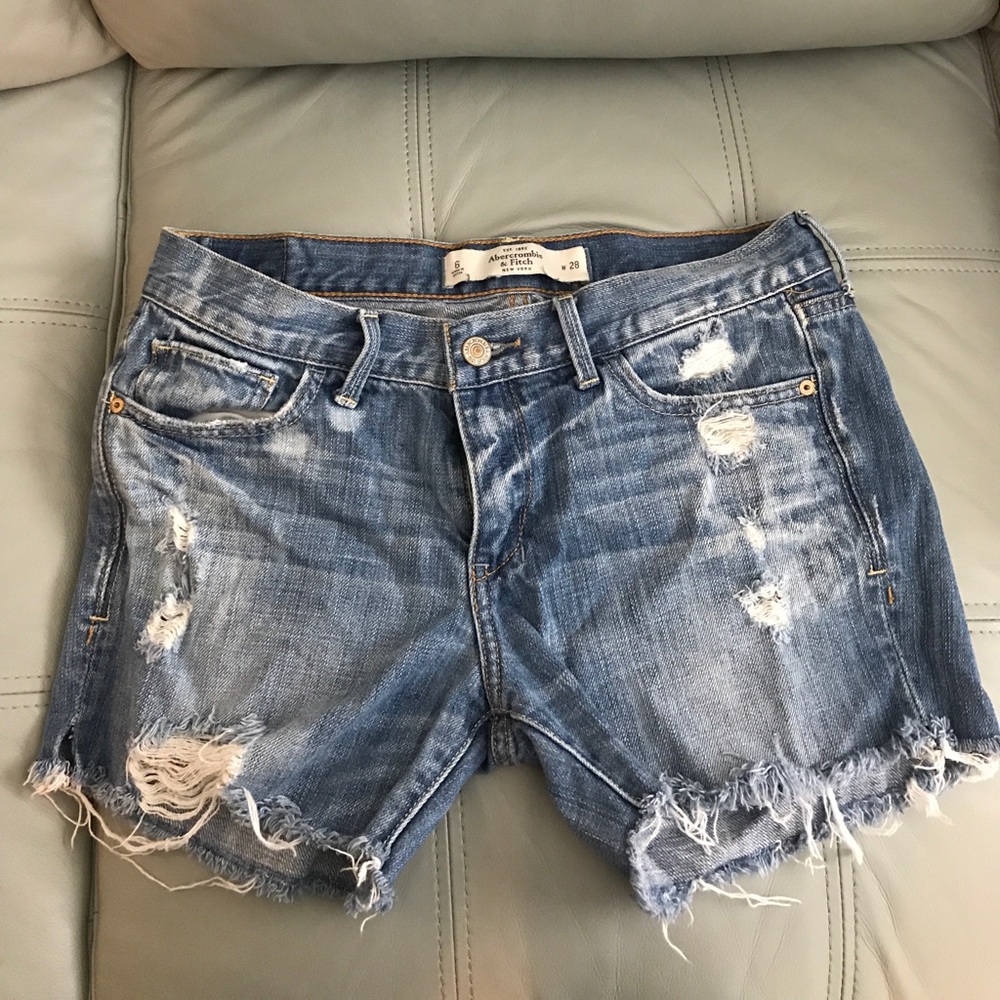 Distressed Denim Shorts