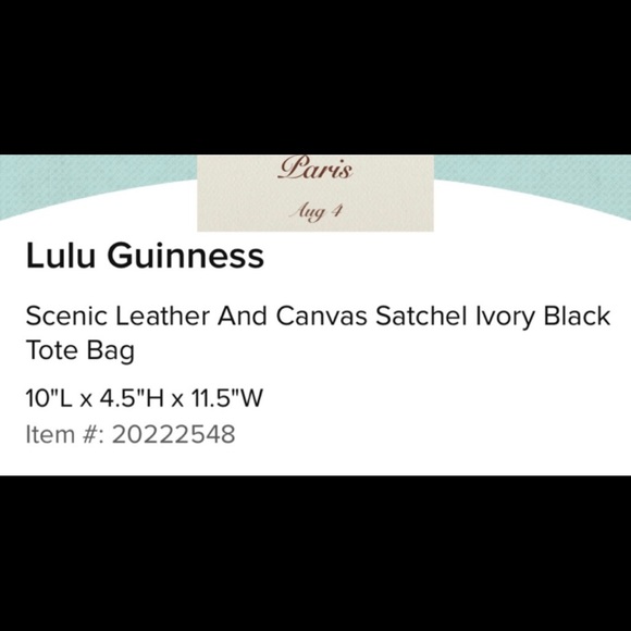 Pre-0wned Lulu Guinness. 1st picture from store - Picture 2 of 7