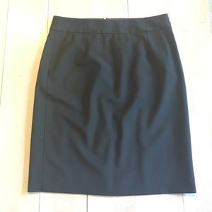 J. Crew Factory Black Wool Suiting Skirt Size 6